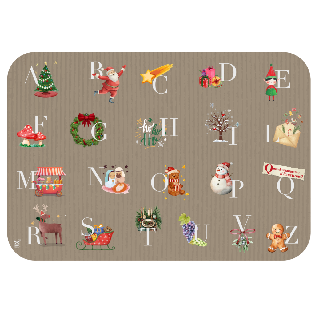 Xmas word paper - Tovaglietta